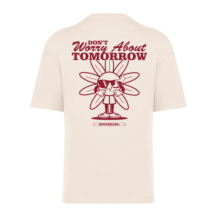 DON’T WORRY OVERSIZED T-SHIRT IVORY - Spiveron Designs